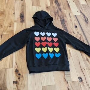Girl's Colorful Heart Hoodie